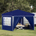 Pop-up Festtelt 288 x 288 x 245 cm Blå Oxford Stoff