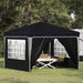 Pop-up Festtelt 288 x 288 x 245 cm Antrasitt Oxford Stoff