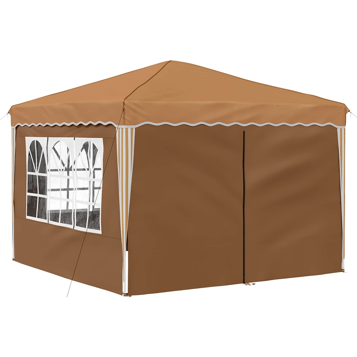 Pop-up Festtelt 288 x 288 x 245 cm Beige Oxford Stoff
