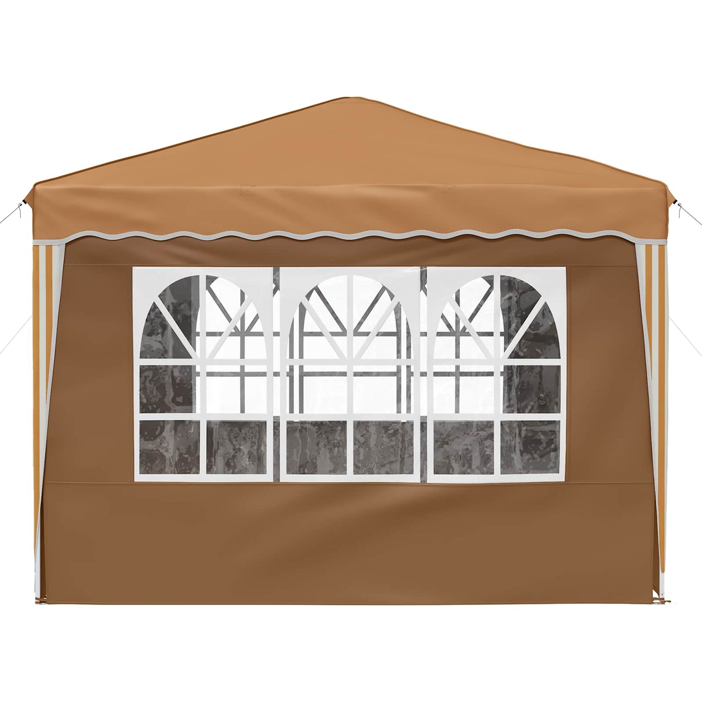 Pop-up Festtelt 288 x 288 x 245 cm Beige Oxford Stoff