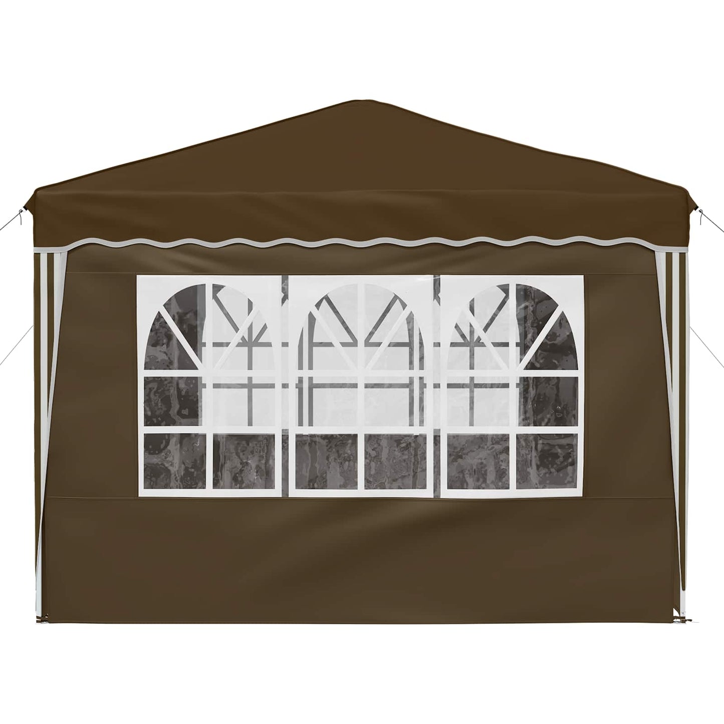 Pop-up Festtelt 288 x 288 x 245 cm Gråbrun Oxford Stoff