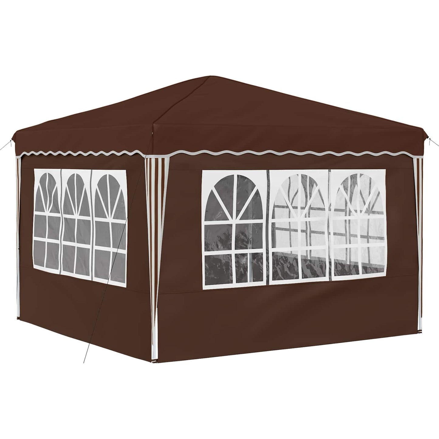 Pop-up Festtelt 288 x 288 x 245 cm Brun Oxford Stoff