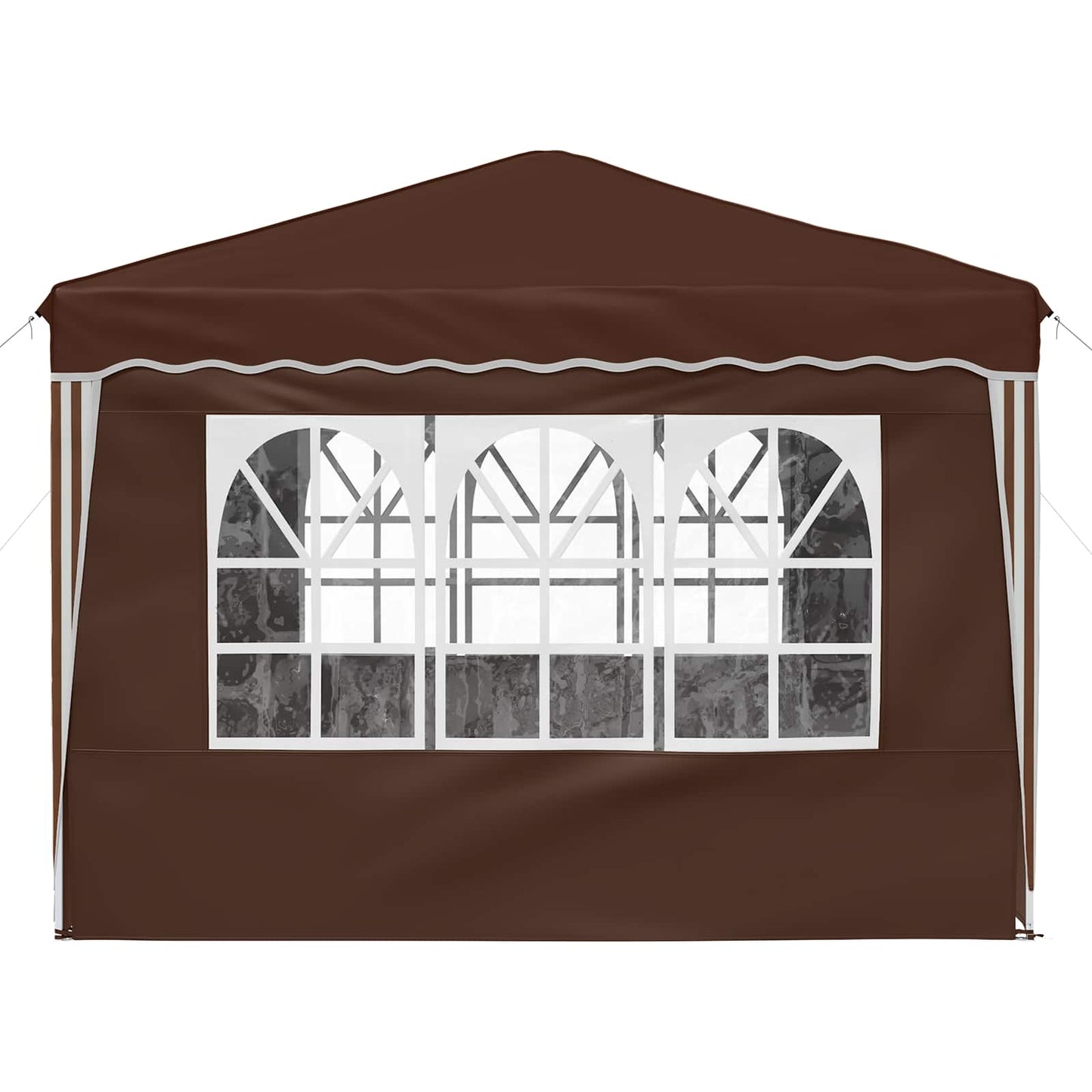 Pop-up Festtelt 288 x 288 x 245 cm Brun Oxford Stoff