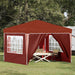 Pop-up Festtelt 288 x 288 x 245 cm Terrakotta Oxford Stoff