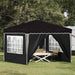 Pop-up Festtelt 288 x 288 x 245 cm Svart Oxford Stoff