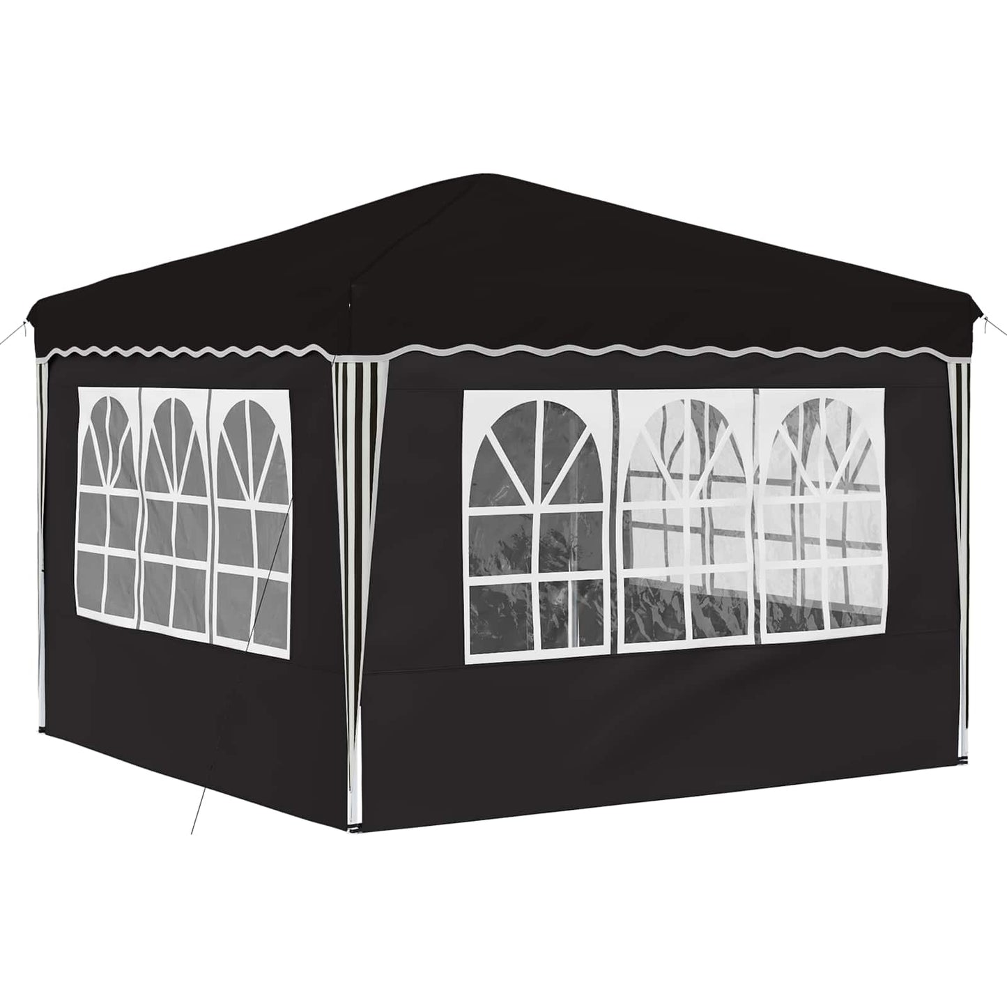 Pop-up Festtelt 288 x 288 x 245 cm Svart Oxford Stoff