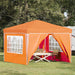 Pop-up Festtelt 288 x 288 x 245 cm Oransje Oxford Stoff