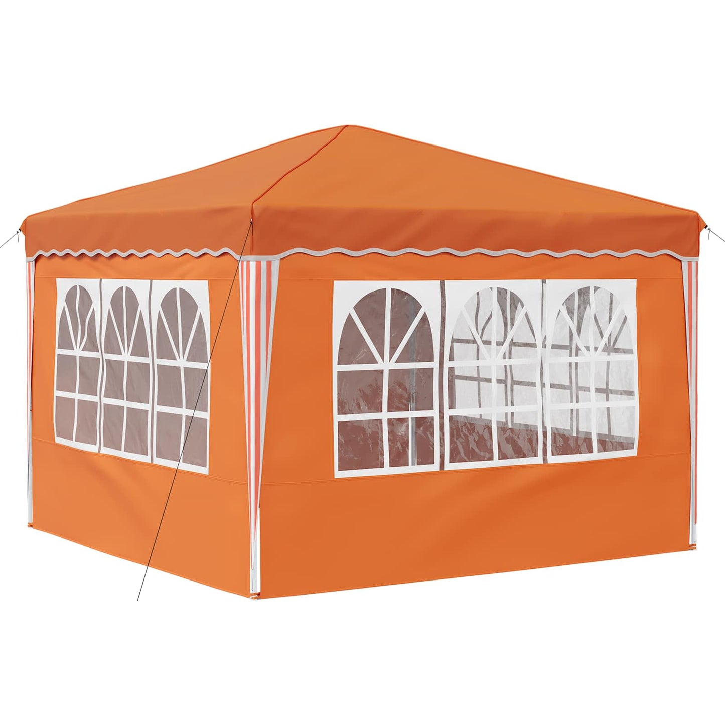 Pop-up Festtelt 288 x 288 x 245 cm Oransje Oxford Stoff