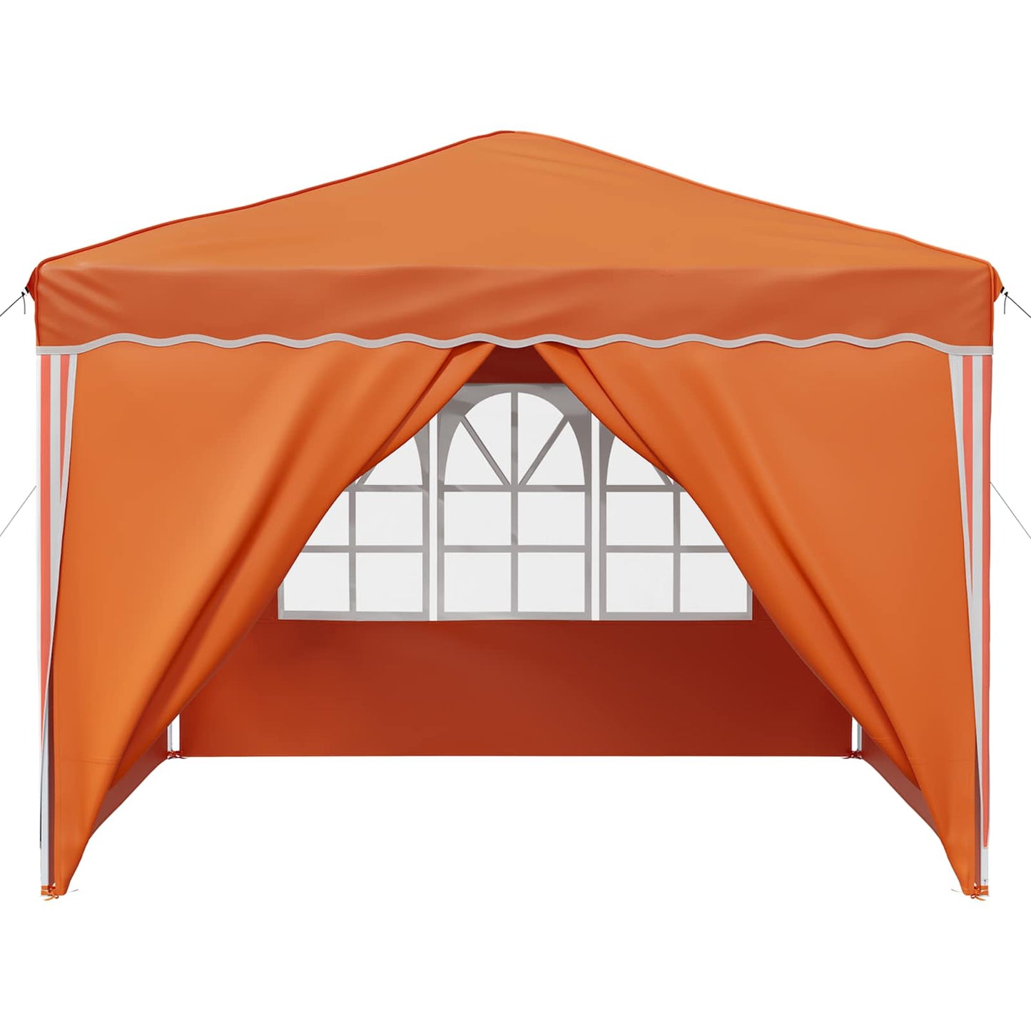 Pop-up Festtelt 288 x 288 x 245 cm Oransje Oxford Stoff