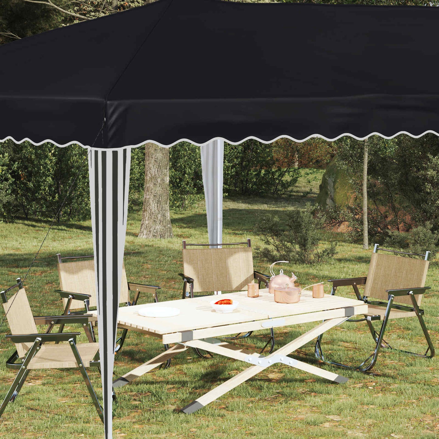 Pop-up Festtelt 575 x 290 x 245 cm Antrasitt