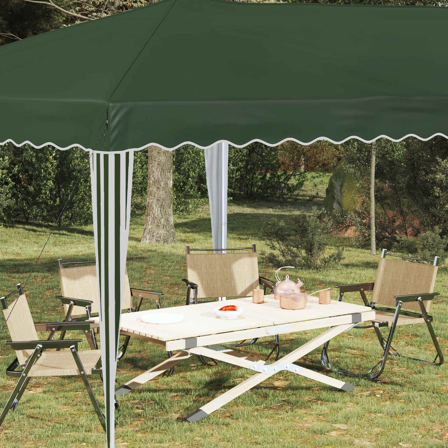 Pop-up Festtelt 575 x 290 x 245 cm Grønn