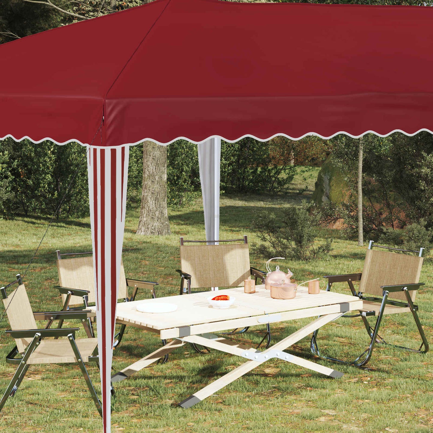 Pop-up Festtelt 575 x 290 x 245 cm Burgunder