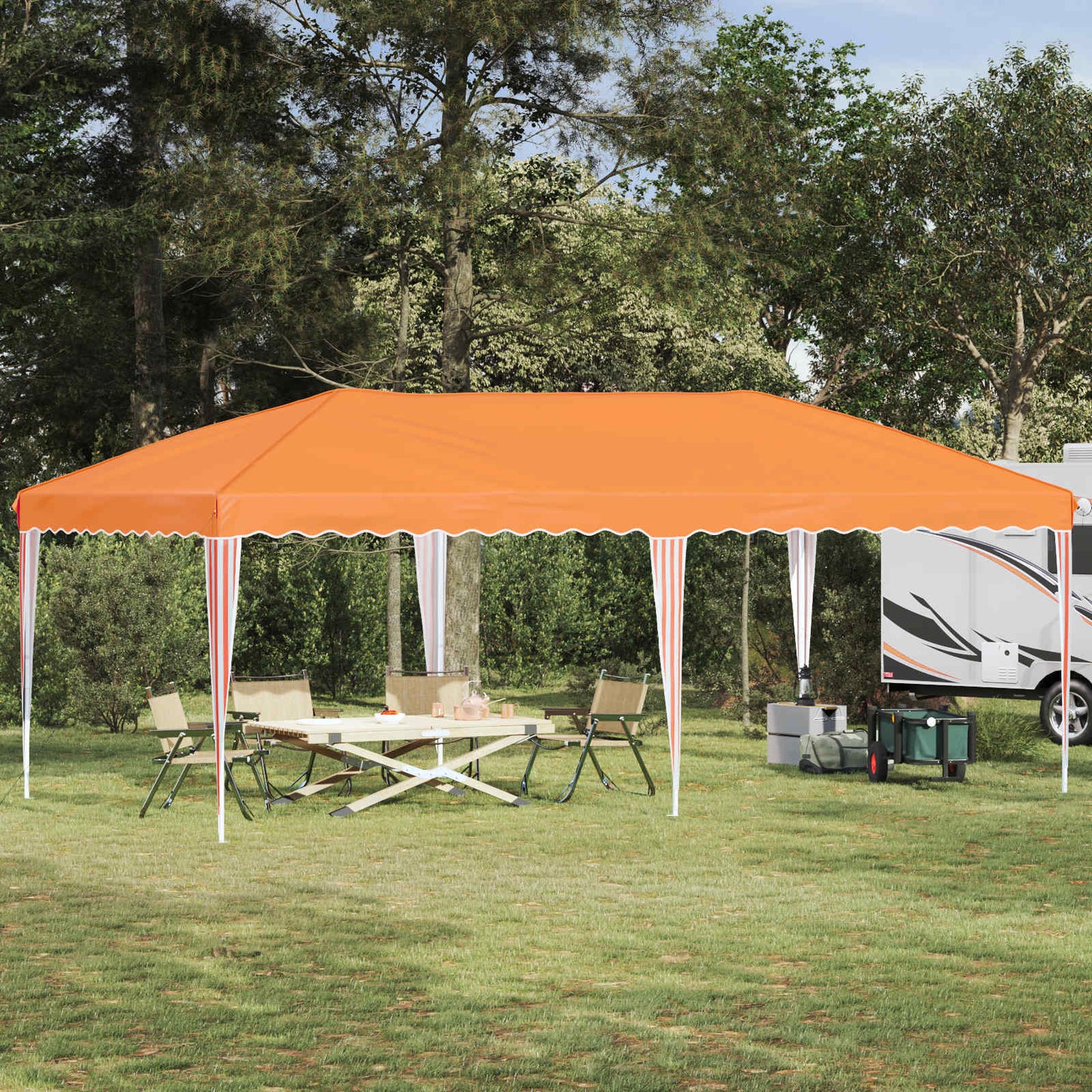 Pop-up Festtelt 575 x 290 x 245 cm Oransje