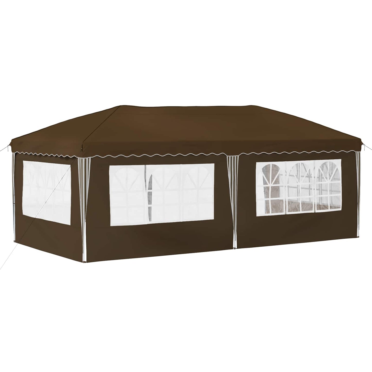Pop-up Festtelt 575 x 289 x 245 cm Gråbrun