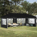 Pop-up Festtelt 575 x 289 x 245 cm Svart
