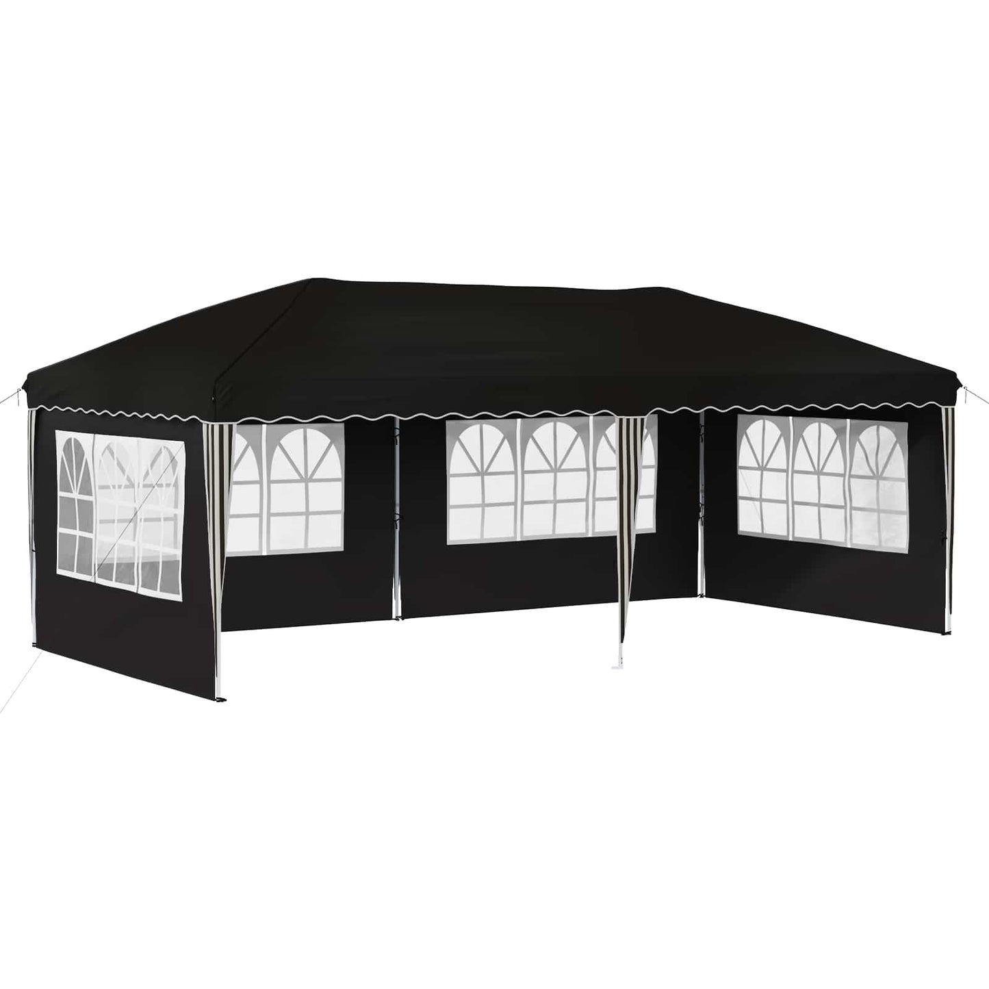 Pop-up Festtelt 575 x 289 x 245 cm Svart