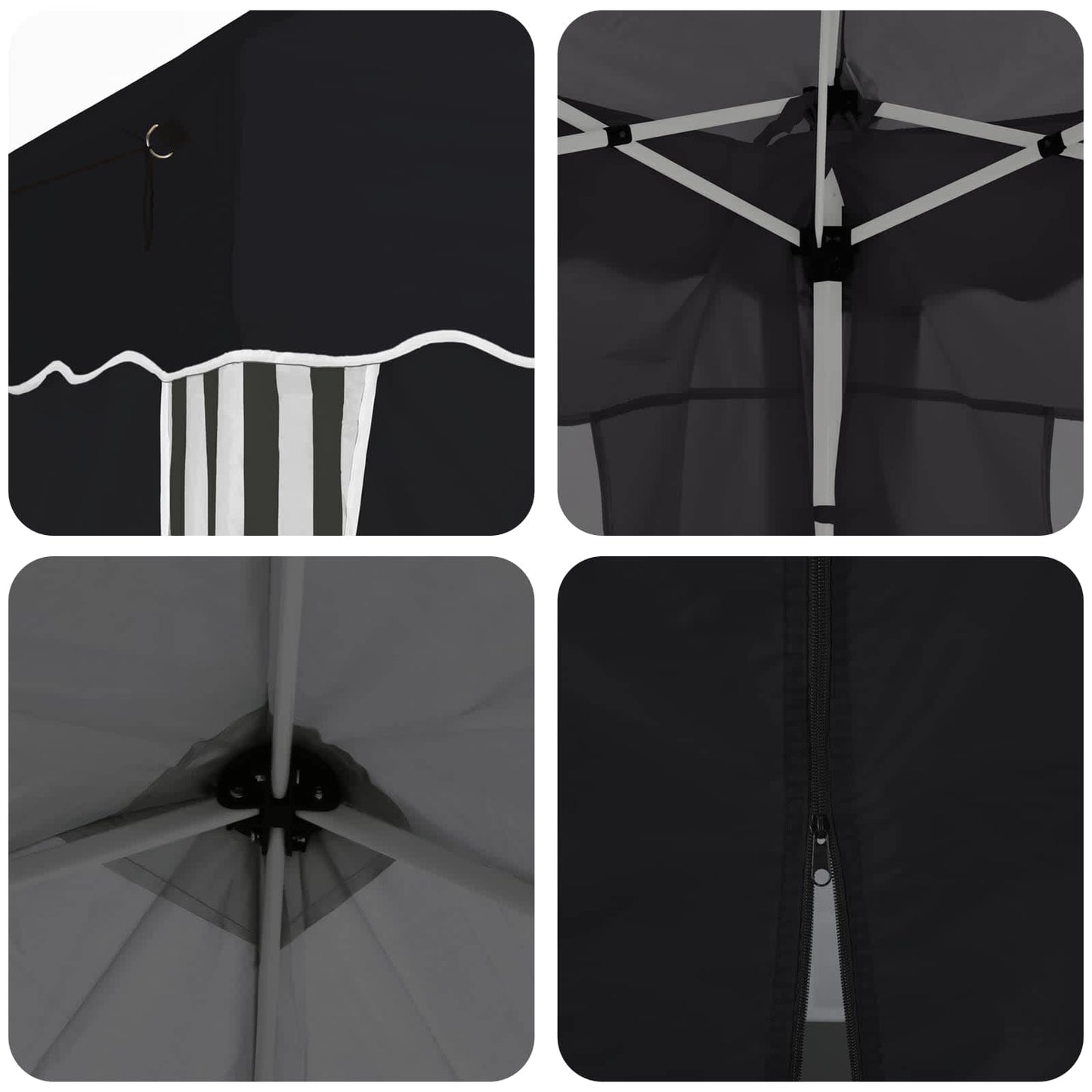 Pop-up Festtelt 575 x 288 x 245 cm Antrasitt