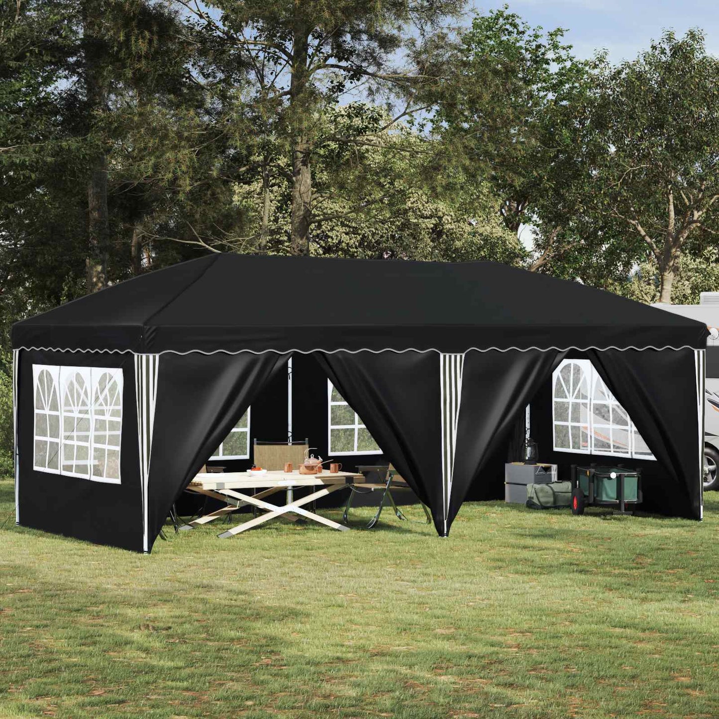 Pop-up Festtelt 575 x 288 x 245 cm Antrasitt