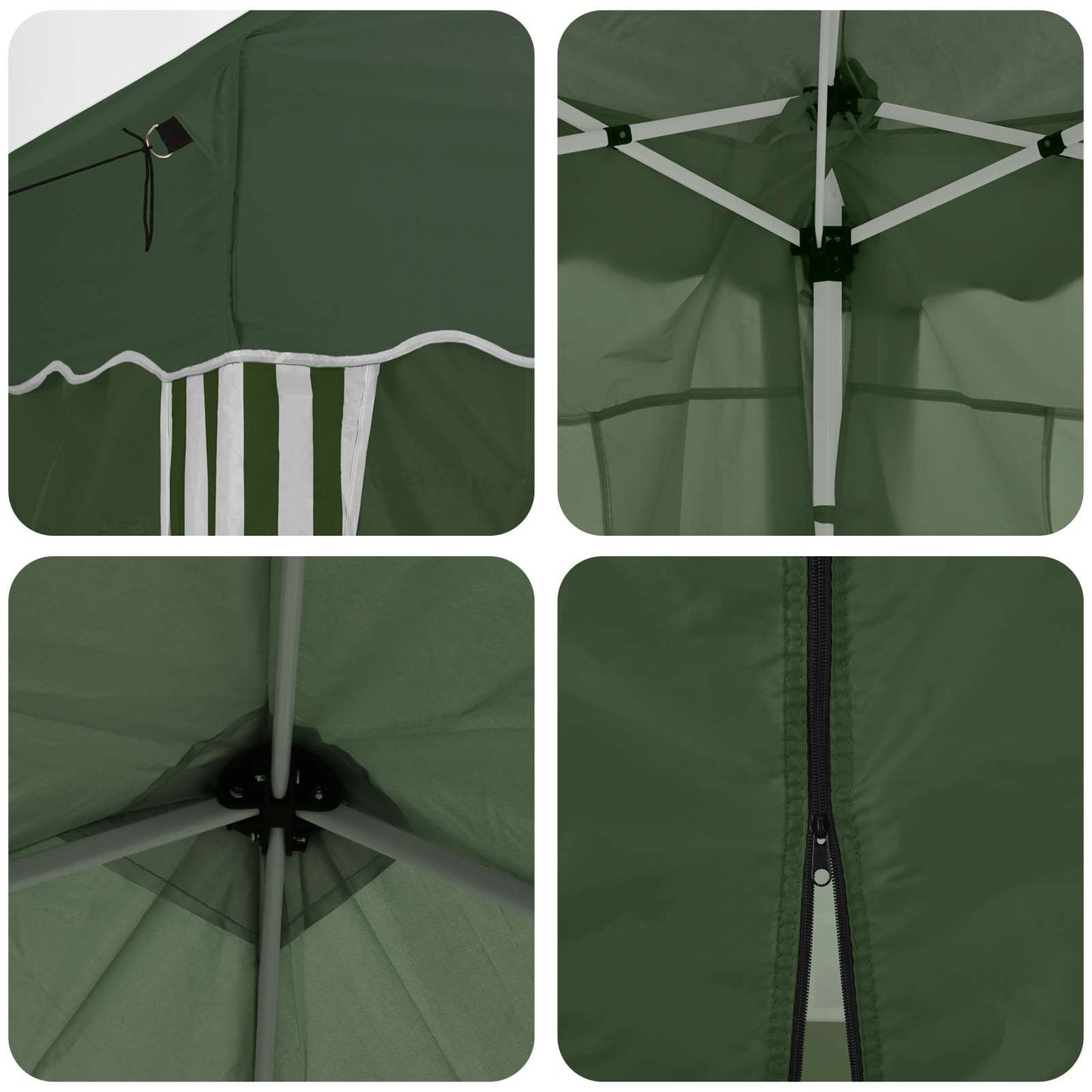 Pop-up Festtelt 575 x 288 x 245 cm Grønn