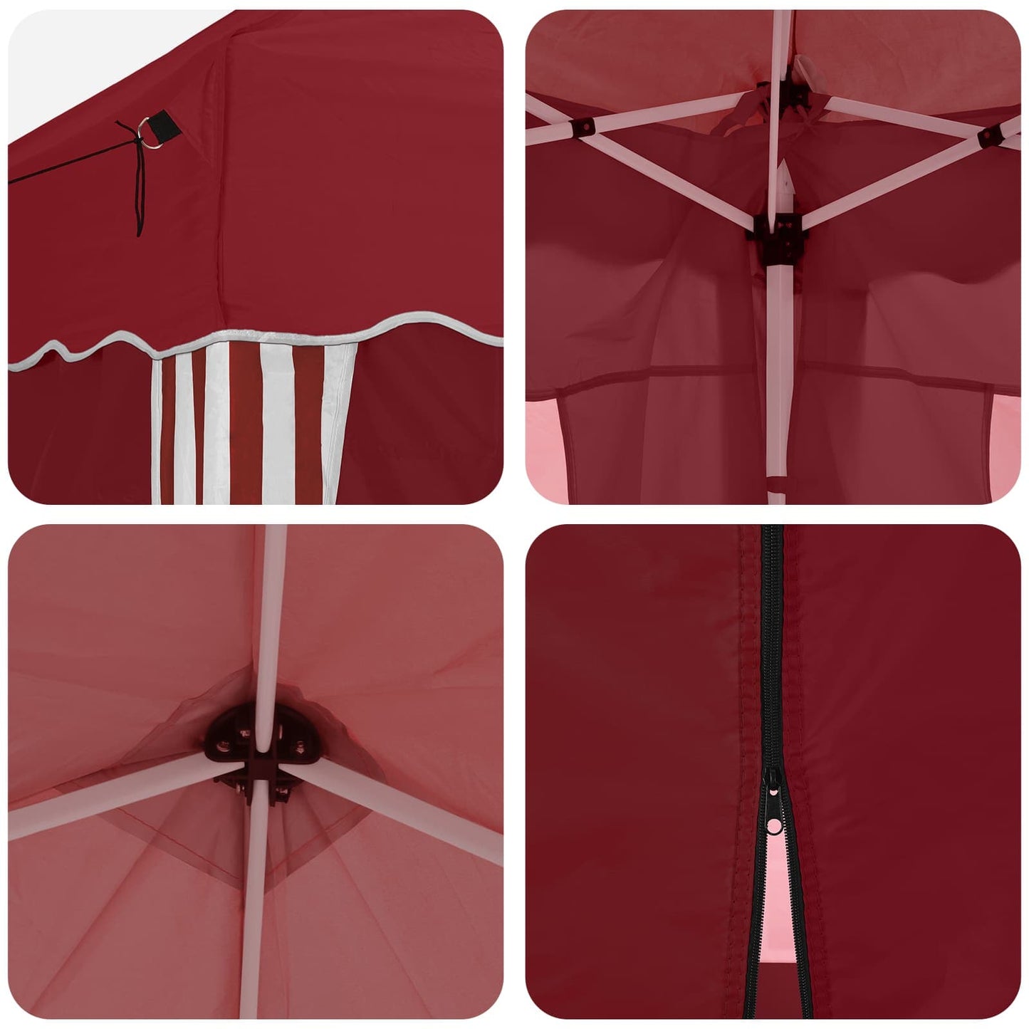 Pop-up Festtelt 575 x 288 x 245 cm Burgunder