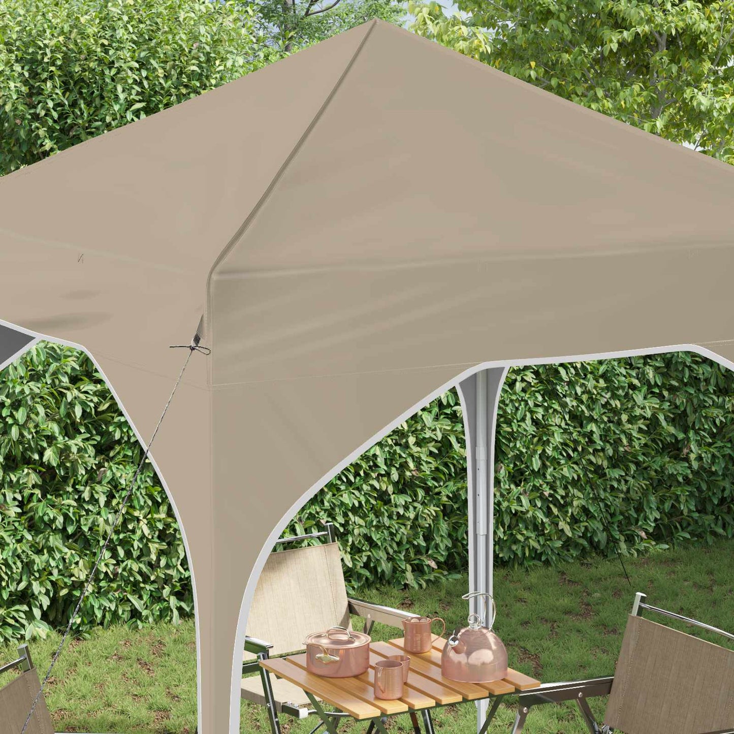 Pop-up Festtelt 194 x 194 x 245 cm Krem