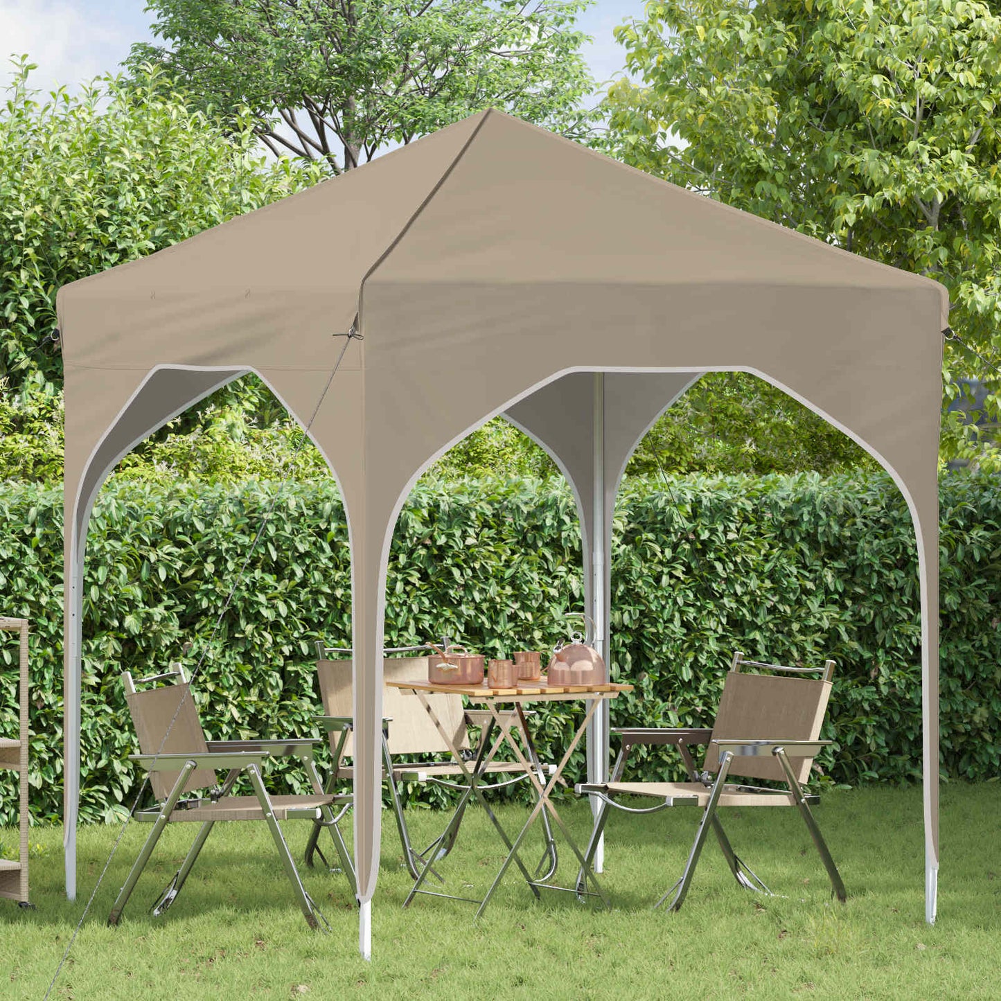 Pop-up Festtelt 194 x 194 x 245 cm Krem