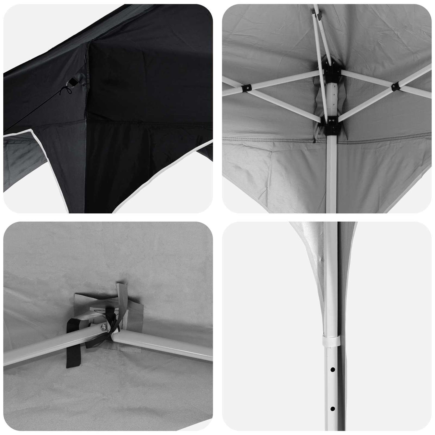 Pop-up Festtelt 194 x 194 x 245 cm Antrasitt
