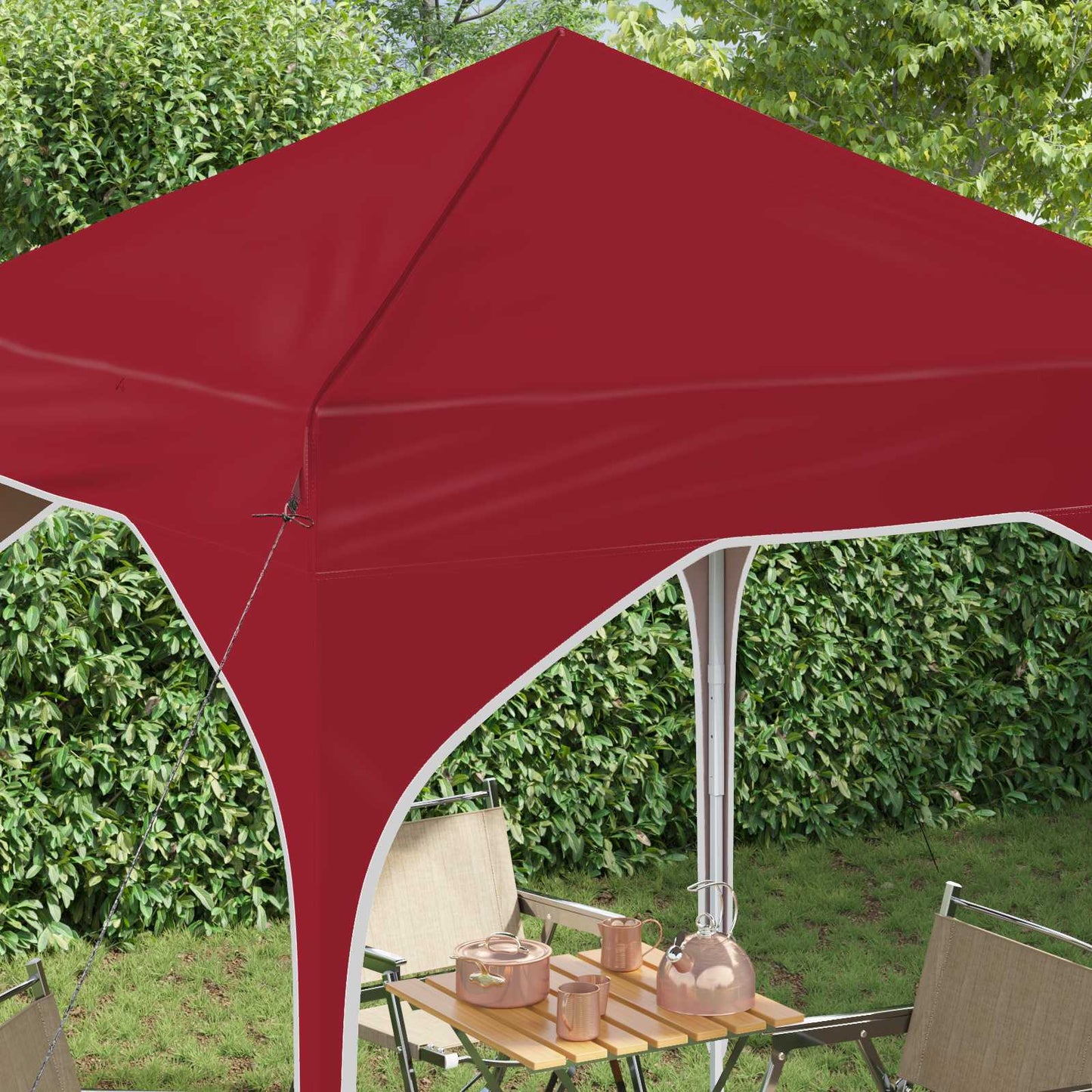 Pop-up Festtelt 194 x 194 x 245 cm Burgunder