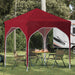 Pop-up Festtelt 194 x 194 x 245 cm Burgunder
