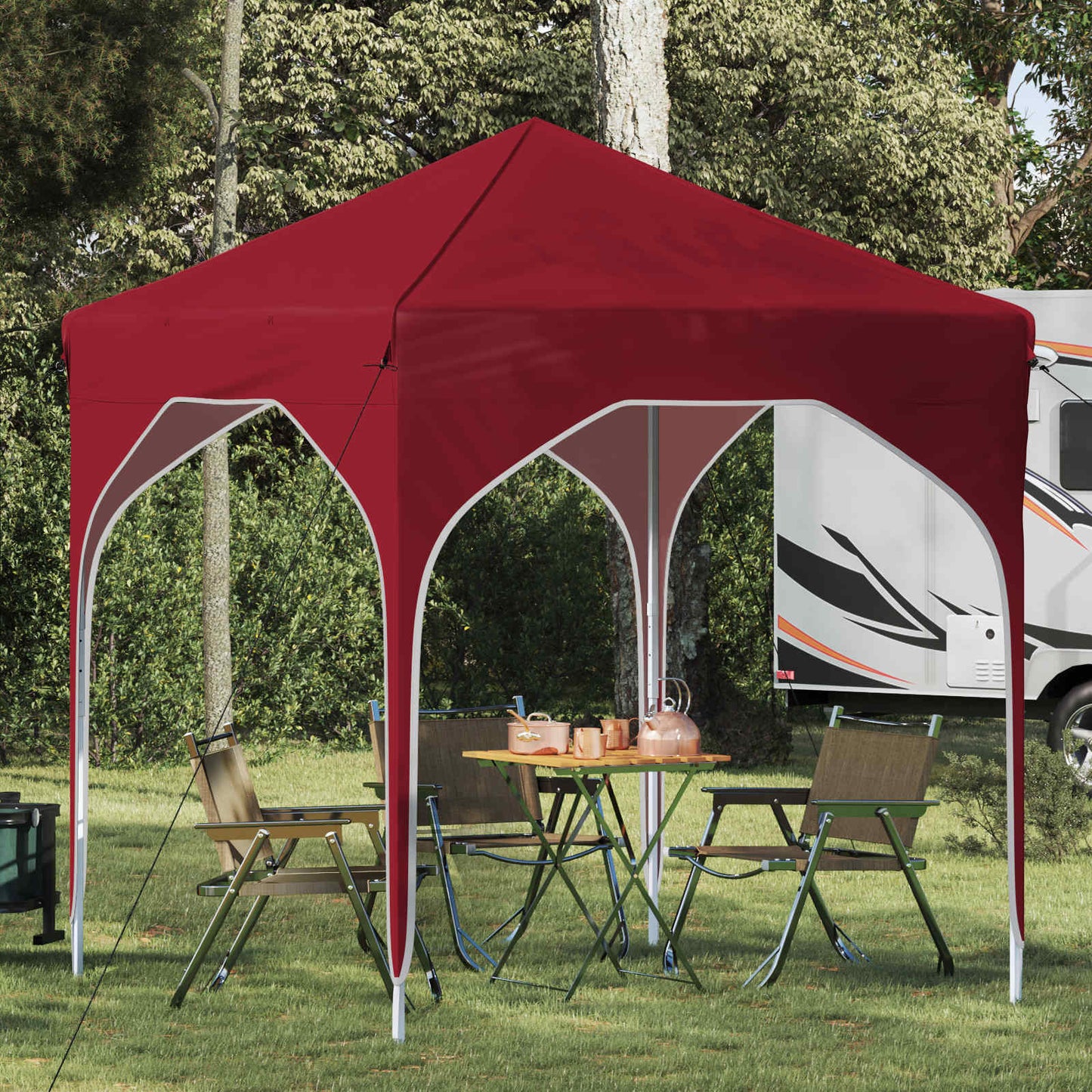 Pop-up Festtelt 194 x 194 x 245 cm Burgunder