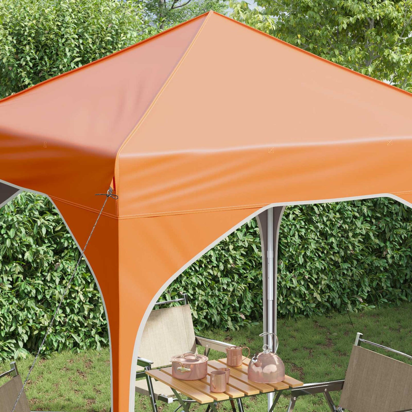Pop-up Festtelt 194 x 194 x 245 cm Oransje