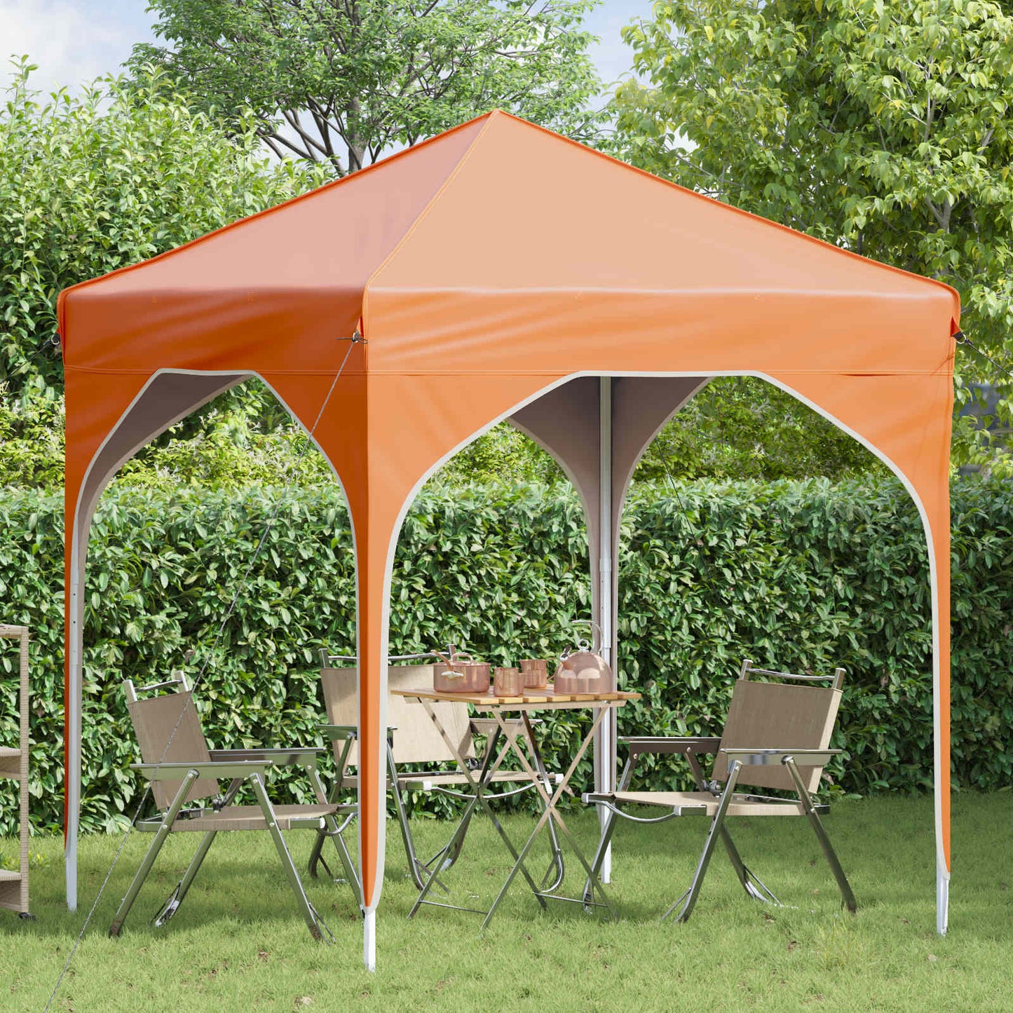 Pop-up Festtelt 194 x 194 x 245 cm Oransje