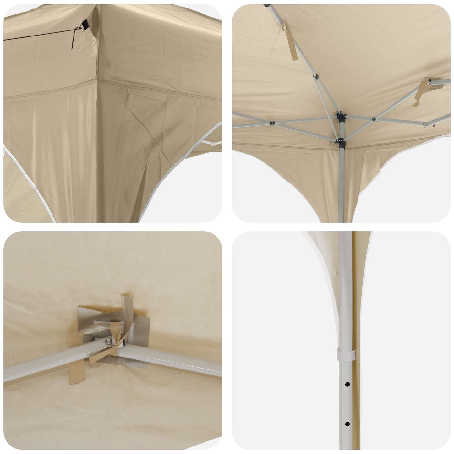 Pop-up Festtelt 192 x 192 x 245 cm Krem