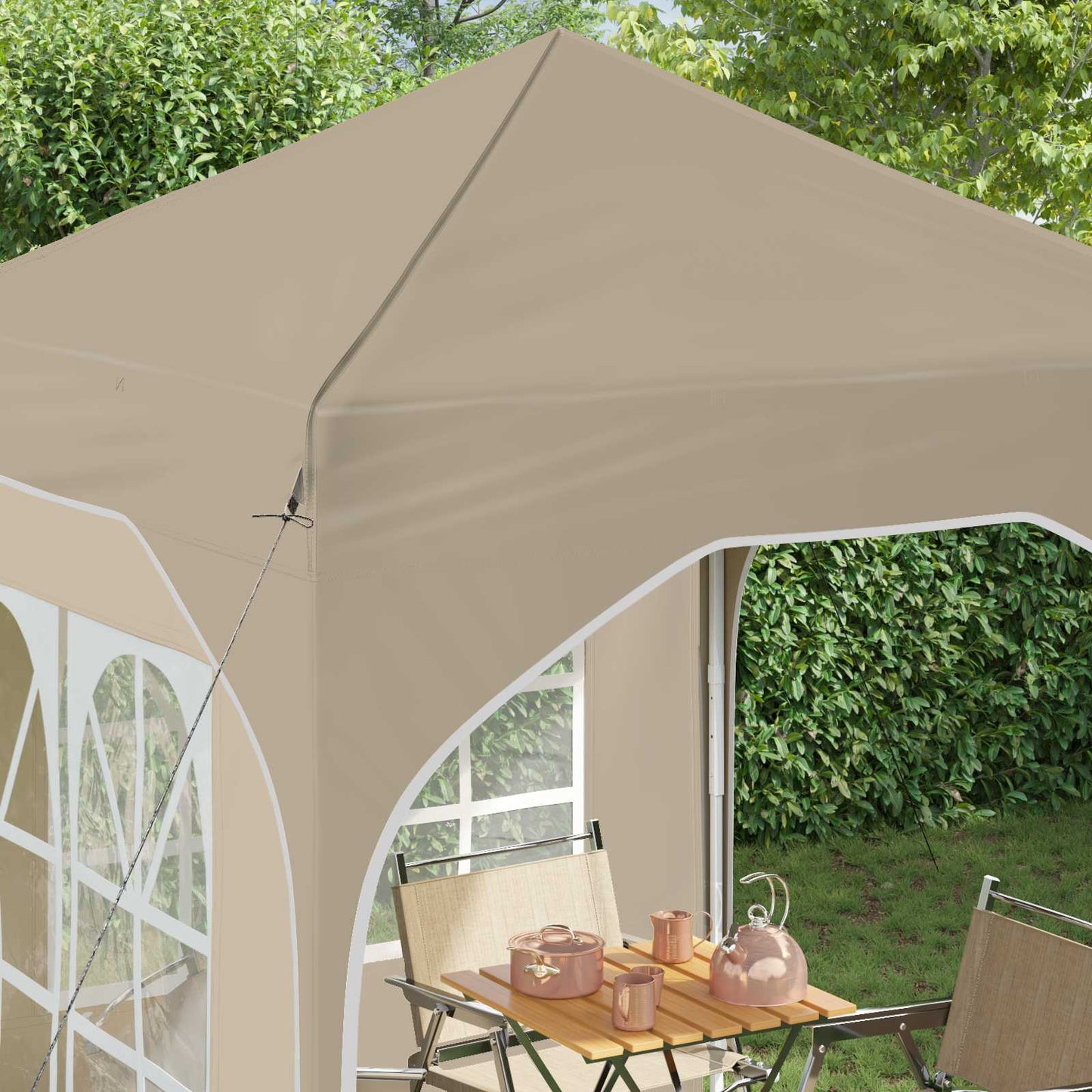 Pop-up Festtelt 192 x 192 x 245 cm Krem