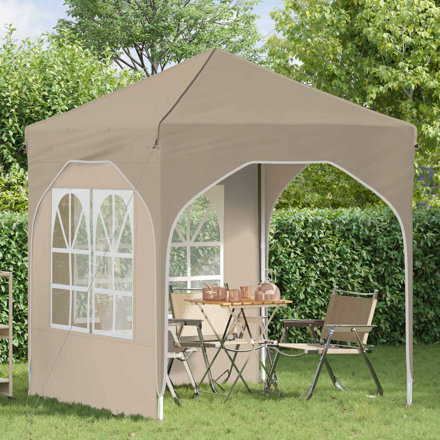 Pop-up Festtelt 192 x 192 x 245 cm Krem