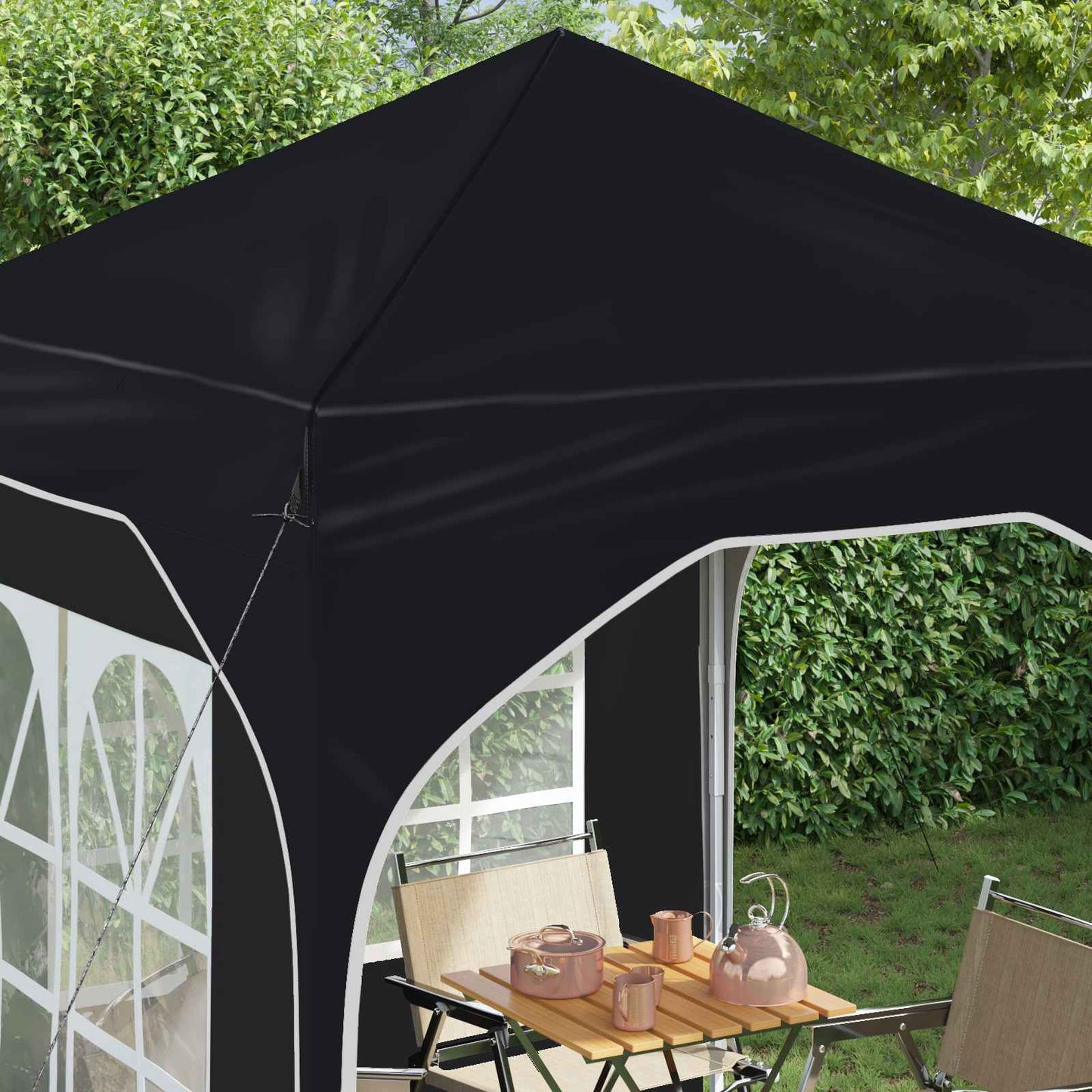 Pop-up Festtelt 192 x 192 x 245 cm Antrasitt