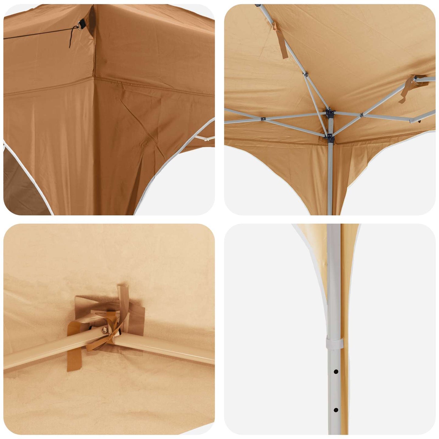 Pop-up Festtelt 192 x 192 x 245 cm Beige