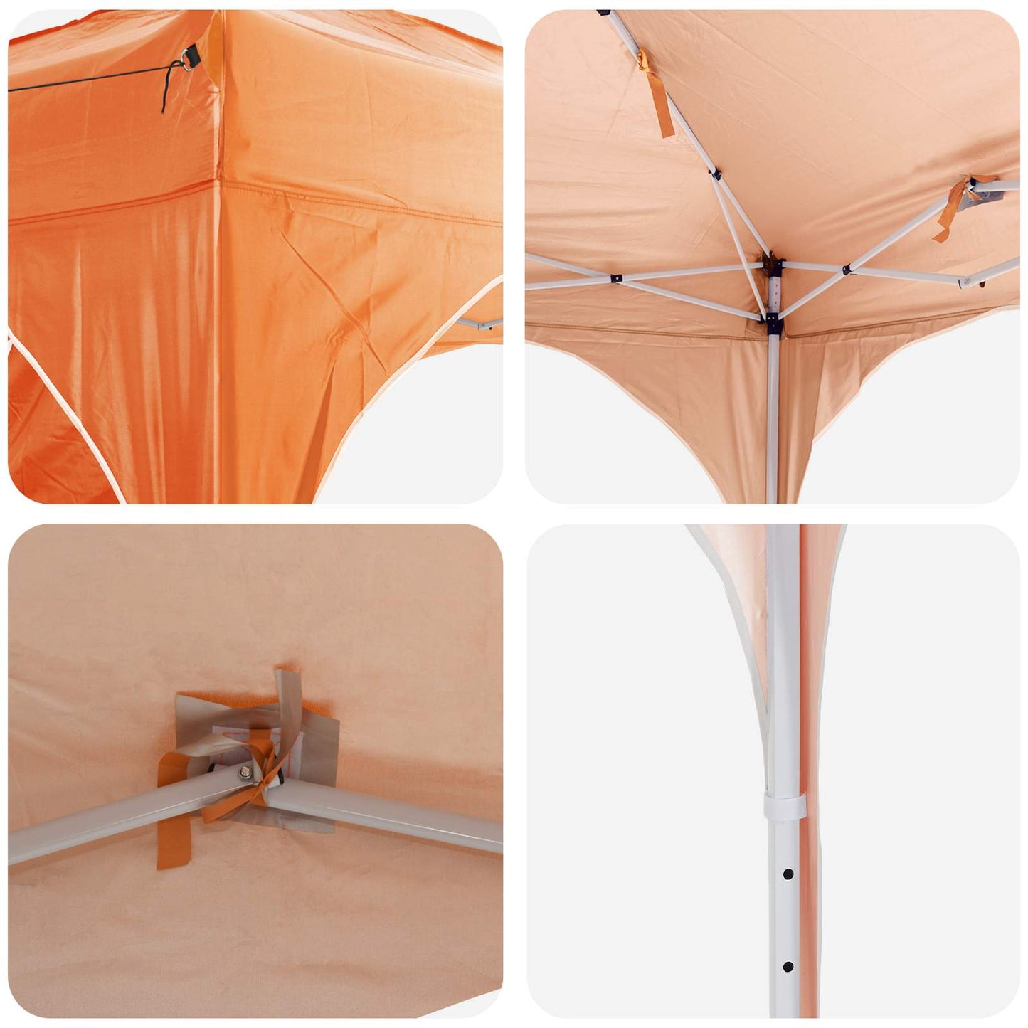 Pop-up Festtelt 192 x 192 x 245 cm Oransje
