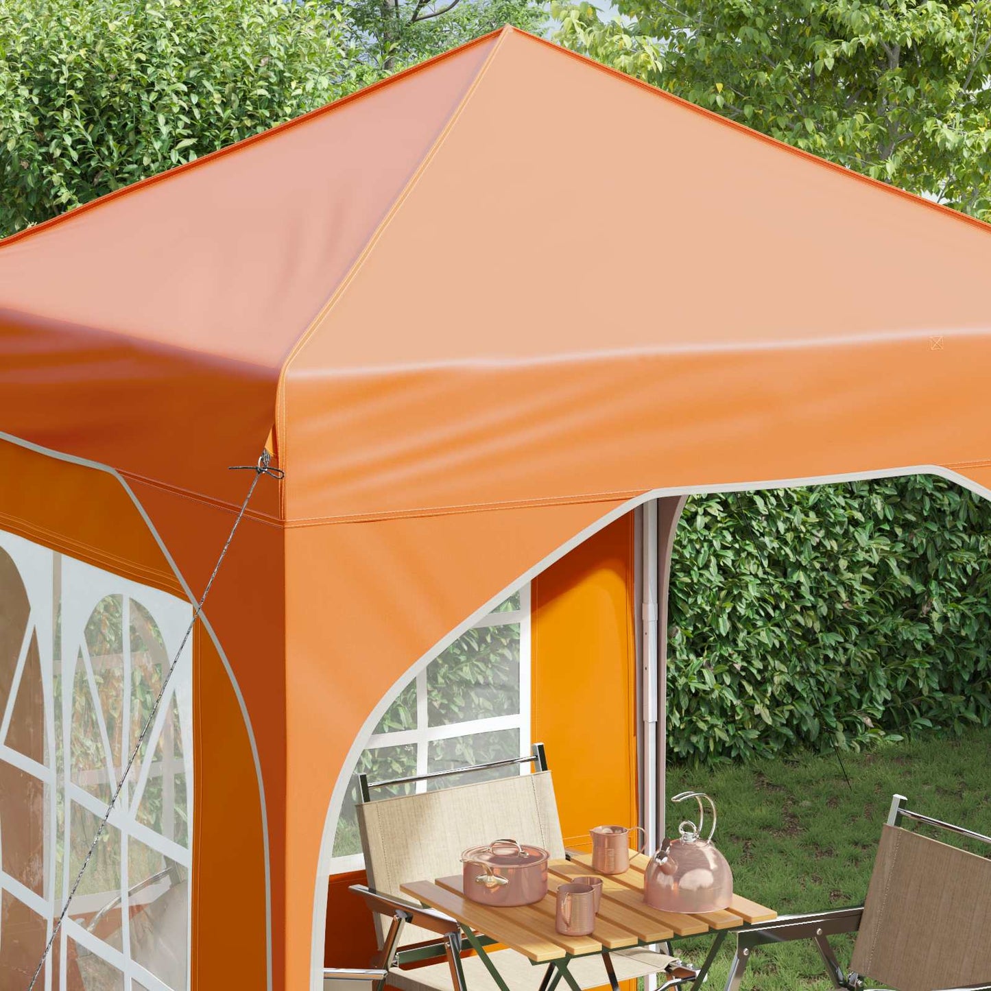 Pop-up Festtelt 192 x 192 x 245 cm Oransje