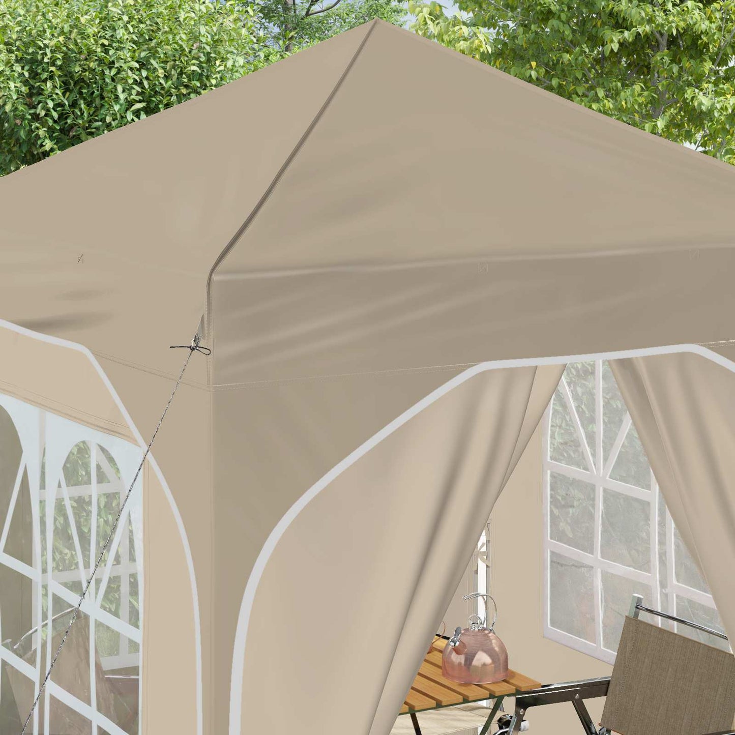Pop-up Festtelt 192 x 192 x 245 cm Krem