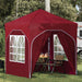 Pop-up Festtelt 192 x 192 x 245 cm Burgunder