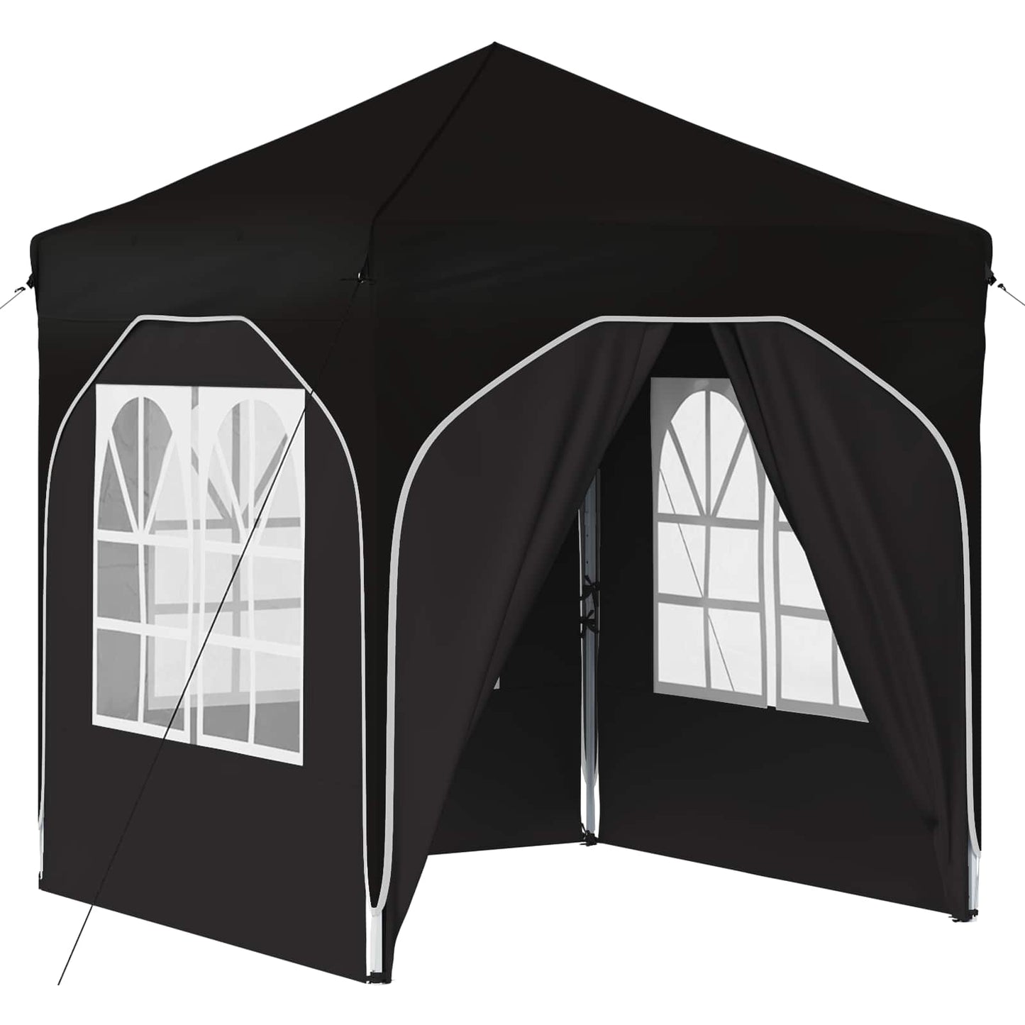 Pop-up Festtelt 192 x 192 x 245 cm Svart
