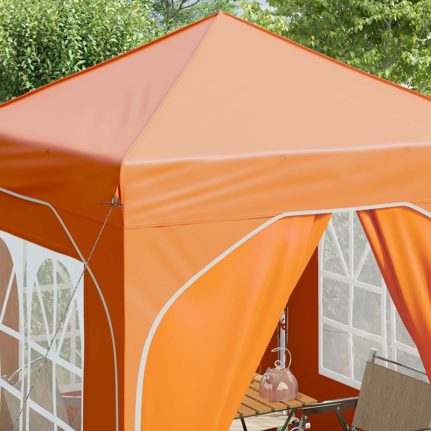 Pop-up Festtelt 192 x 192 x 245 cm Oransje