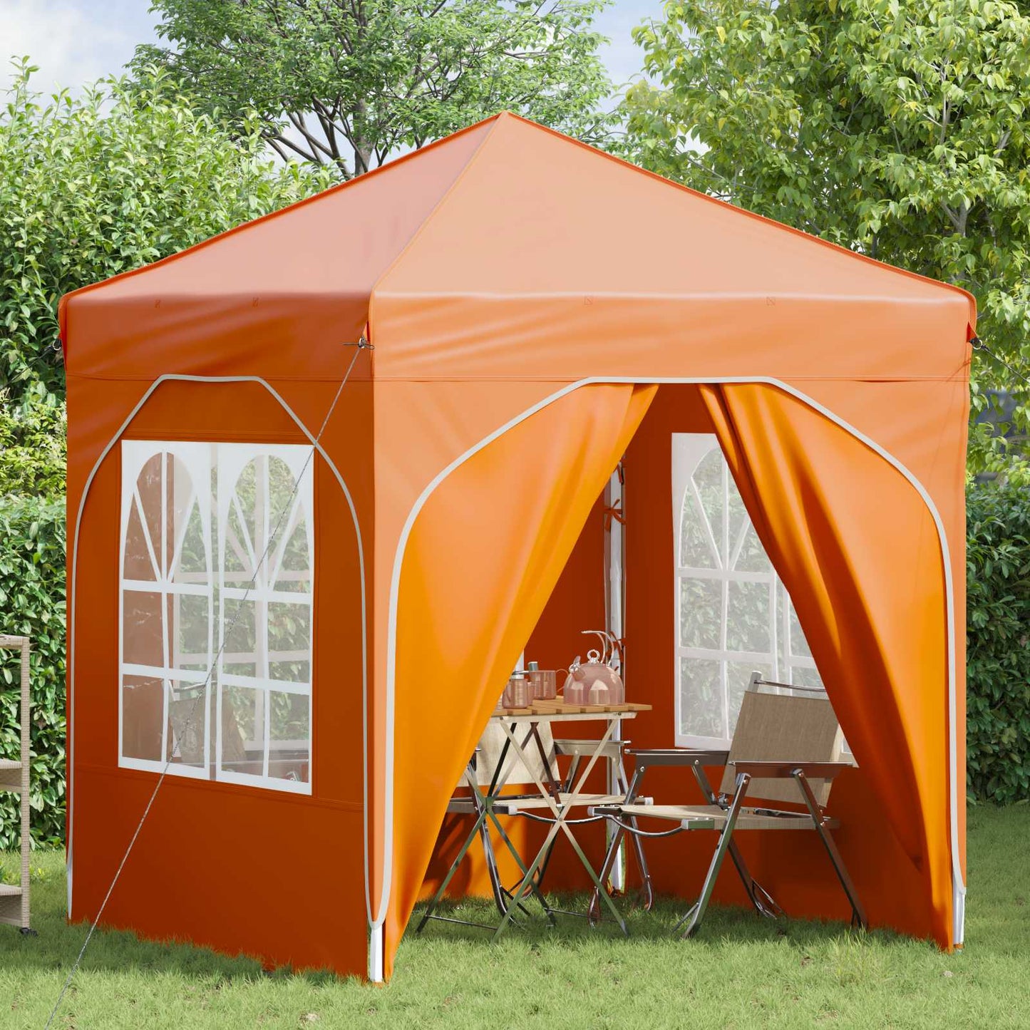 Pop-up Festtelt 192 x 192 x 245 cm Oransje