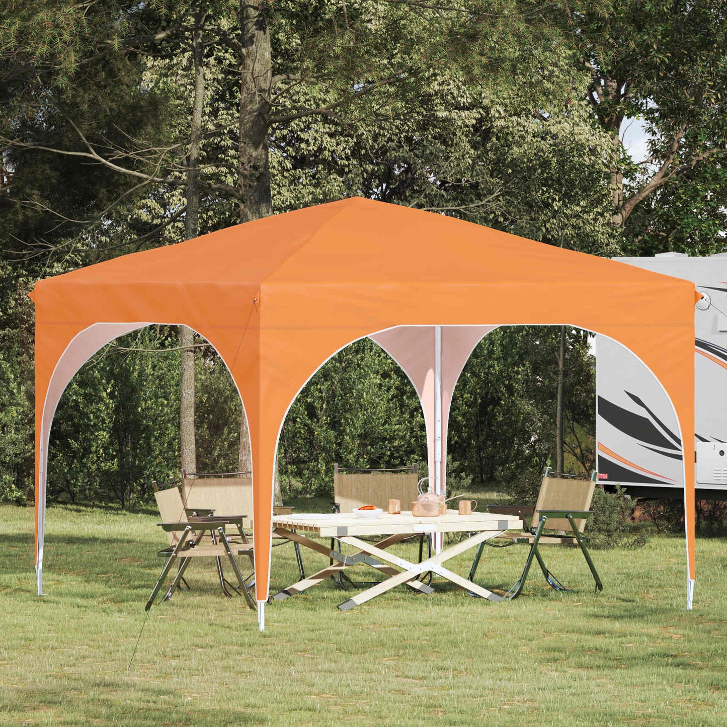 Pop-up Festtelt 290 x 290 x 245 cm Oransje