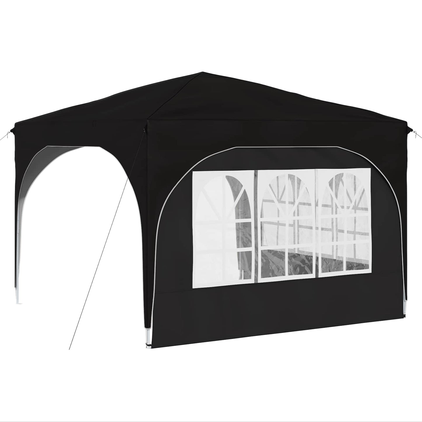 Pop-up Festtelt 290 x 290 x 245 cm Svart