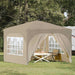 Pop-up Festtelt 290 x 290 x 245 cm Krem