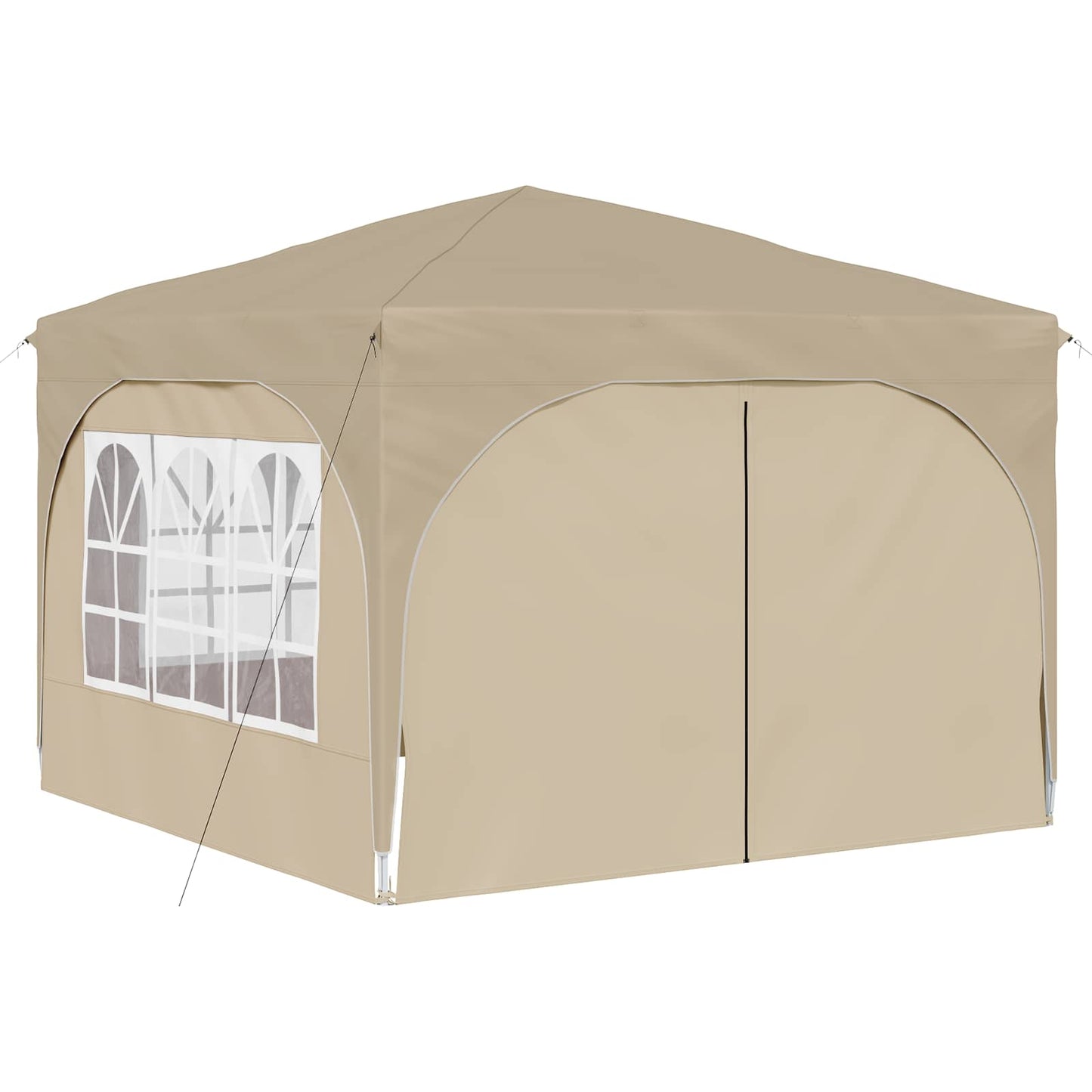 Pop-up Festtelt 290 x 290 x 245 cm Krem