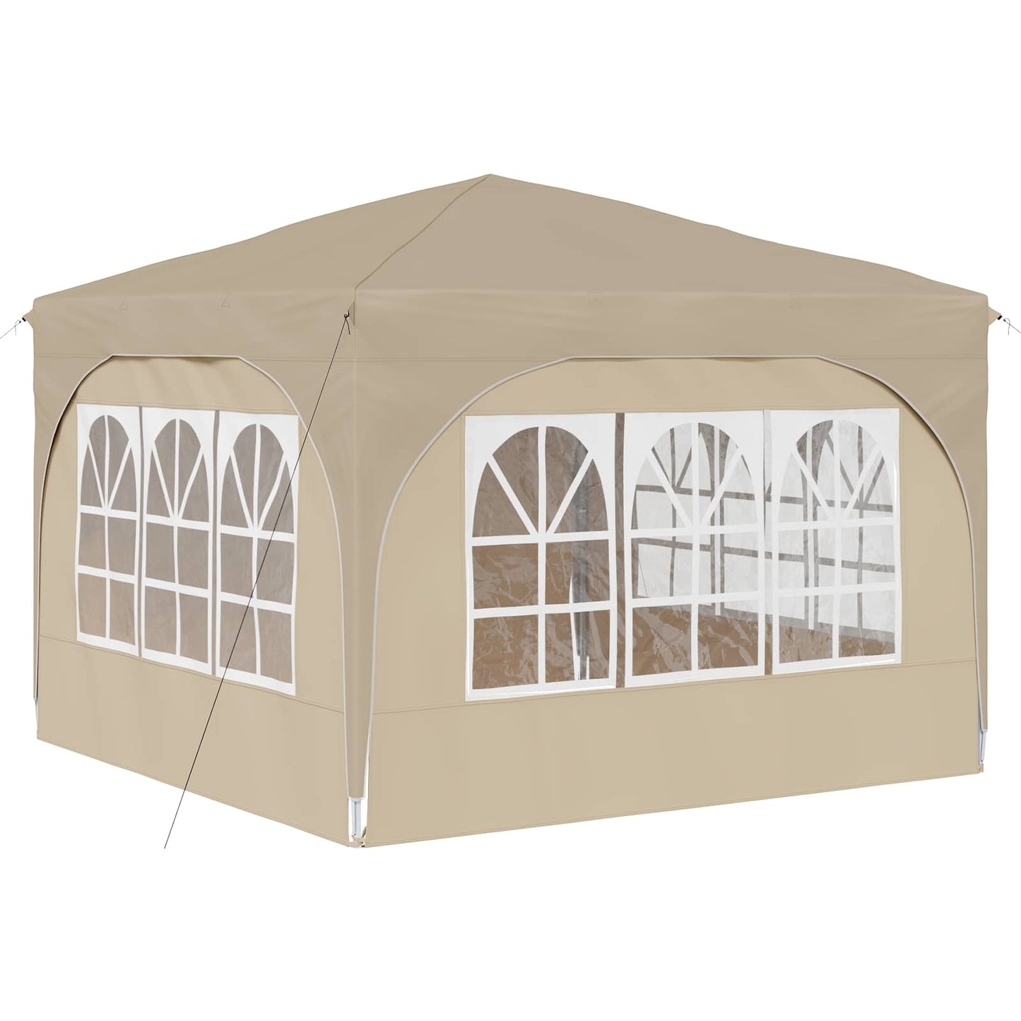 Pop-up Festtelt 290 x 290 x 245 cm Krem