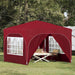 Pop-up Festtelt 290 x 290 x 245 cm Burgunder